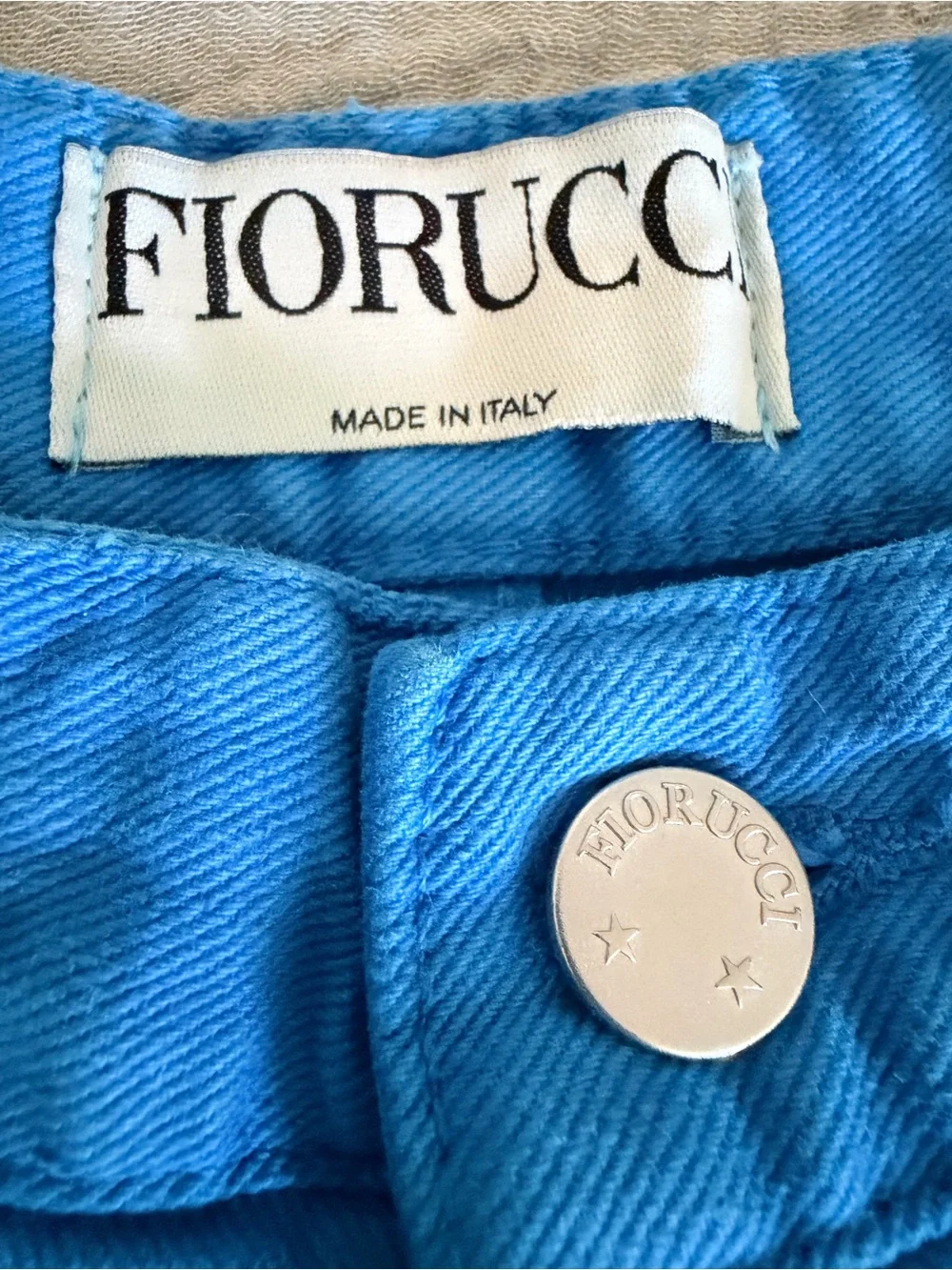 Fiorucci Tara High Rise Tapered Jeans Bright Blue Size 28